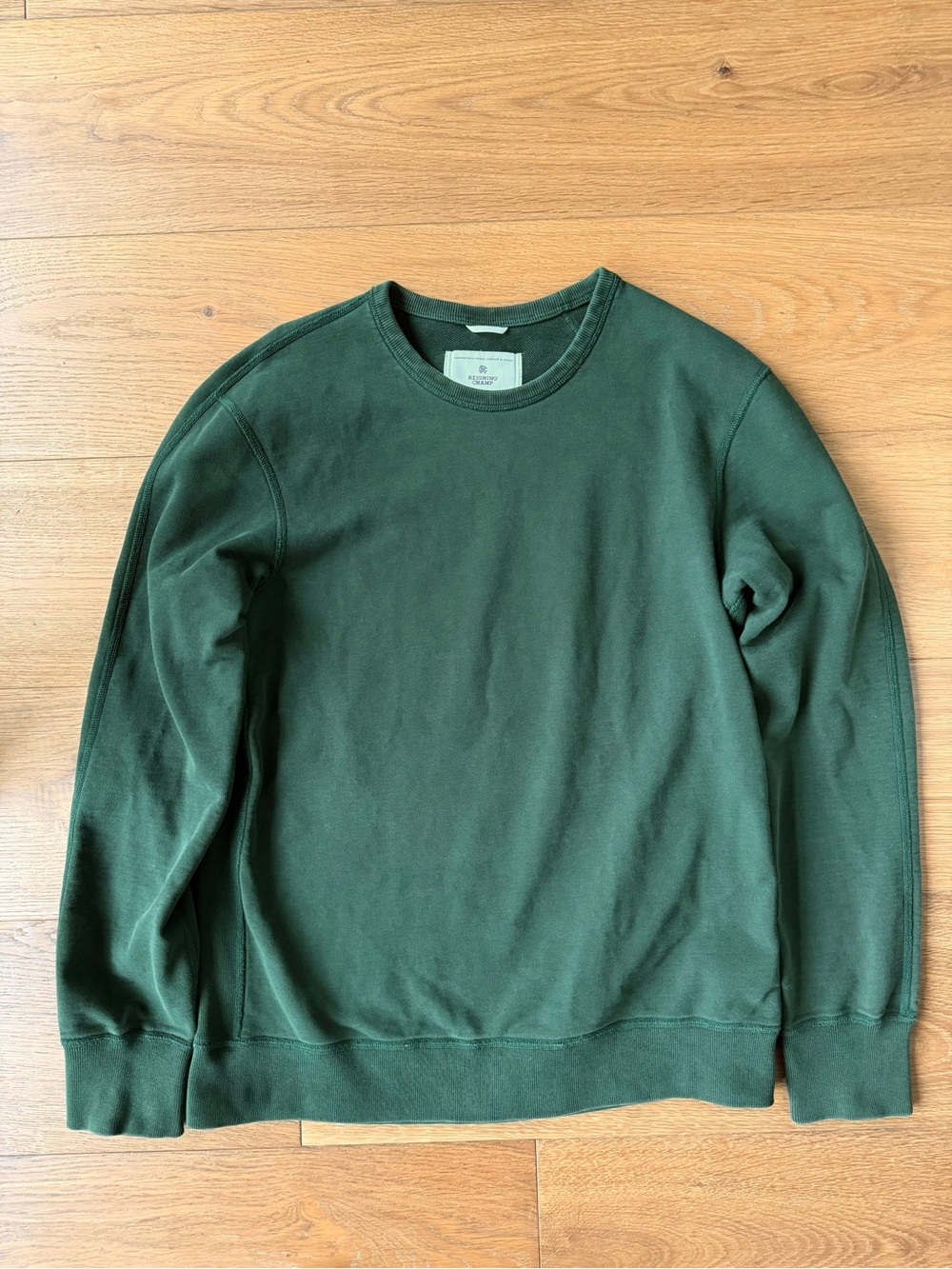 Reigning Champ Crewneck Sweater Medium Forest Green